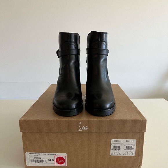 Christian Louboutin Trapeurdekoi 70 Calf Ingrassato Boots Size 37.5 - Picture 2 of 11